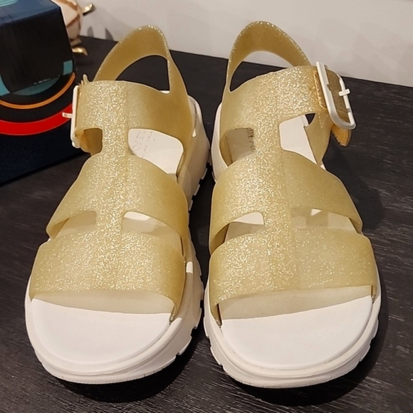 Skechers Gold Lux Glitter'fied Foamies Sandles size 10 - Picture 3 of 10